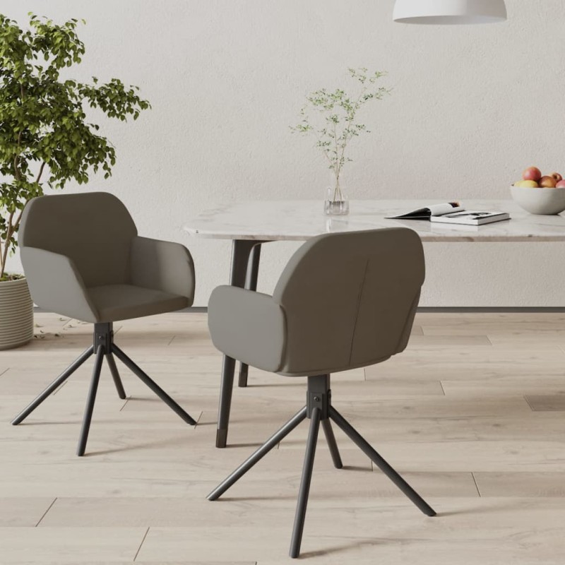 vidaXL Esszimmerstühle 2 Stk. Drehbar Dunkelgrau Samt vidaXL Esszimmerstühle 2 Stk. Drehbar Dunkelgrau Samt