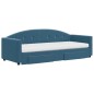 vidaXL Tagesbett Ausziehbar mit Schubladen Blau 80x200 cm Samt