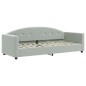 vidaXL Tagesbett Ausziehbar mit Schubladen Hellgrau 80x200 cm Samt vidaXL Tagesbett Ausziehbar mit Schubladen Hellgrau 80x200 cm Samt