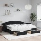 vidaXL Tagesbett Ausziehbar mit Schubladen Schwarz 80x200 cm Samt vidaXL Tagesbett Ausziehbar mit Schubladen Schwarz 80x200 cm Samt