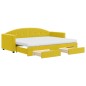 vidaXL Tagesbett Ausziehbar mit Schubladen Gelb 80x200 cm Samt vidaXL Tagesbett Ausziehbar mit Schubladen Gelb 80x200 cm Samt