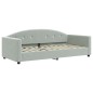 vidaXL Tagesbett Ausziehbar mit Schubladen Hellgrau 90x200 cm Samt vidaXL Tagesbett Ausziehbar mit Schubladen Hellgrau 90x200 cm Samt