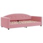 vidaXL Tagesbett Ausziehbar mit Schubladen Rosa 90x200 cm Samt vidaXL Tagesbett Ausziehbar mit Schubladen Rosa 90x200 cm Samt
