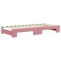 vidaXL Tagesbett Ausziehbar mit Schubladen Rosa 90x200 cm Samt vidaXL Tagesbett Ausziehbar mit Schubladen Rosa 90x200 cm Samt