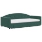 vidaXL Tagesbett Ausziehbar mit Schubladen Dunkelgrün 100x200 cm Samt vidaXL Tagesbett Ausziehbar mit Schubladen Dunkelgrün 100x200 cm Samt
