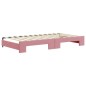 vidaXL Tagesbett Ausziehbar mit Schubladen Rosa 100x200 cm Samt vidaXL Tagesbett Ausziehbar mit Schubladen Rosa 100x200 cm Samt