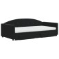 vidaXL Tagesbett Ausziehbar mit Schubladen Schwarz 100x200 cm Samt vidaXL Tagesbett Ausziehbar mit Schubladen Schwarz 100x200 cm Samt