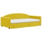 vidaXL Tagesbett Ausziehbar mit Schubladen Gelb 100x200 cm Samt vidaXL Tagesbett Ausziehbar mit Schubladen Gelb 100x200 cm Samt