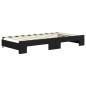 vidaXL Tagesbett Ausziehbar mit Schubladen Schwarz 90x190 cm Samt vidaXL Tagesbett Ausziehbar mit Schubladen Schwarz 90x190 cm Samt