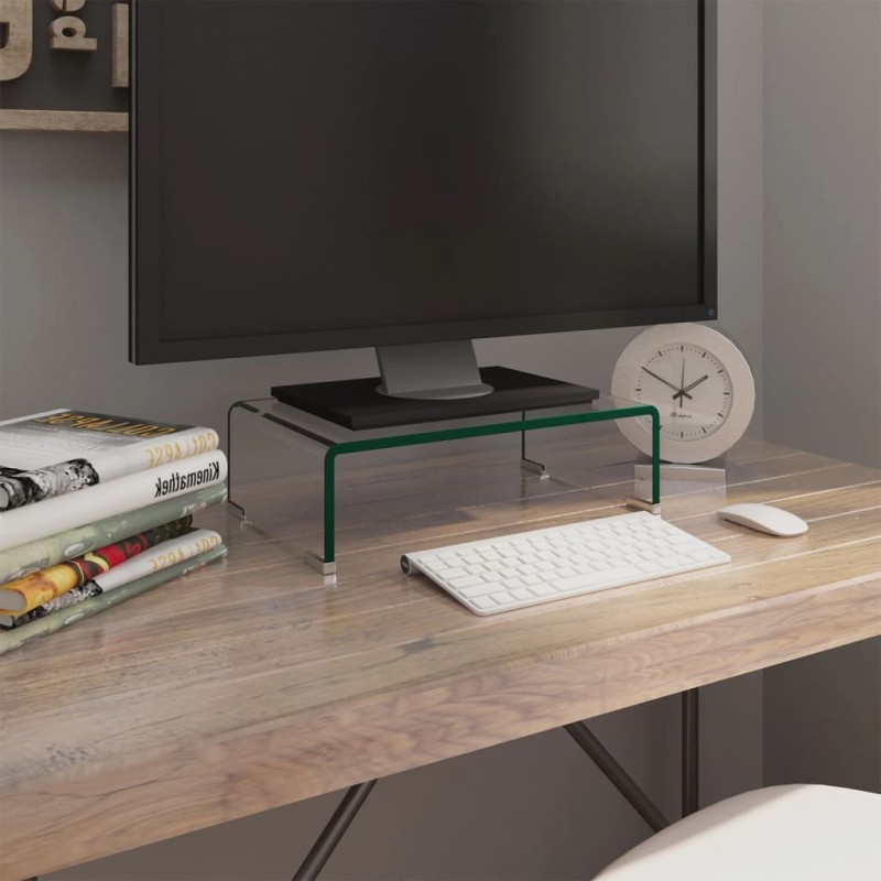 vidaXL TV-Tisch/Bildschirmerhöhung Glas Transparent 40x25x11 cm vidaXL TV-Tisch/Bildschirmerhöhung Glas Transparent 40x25x11 cm