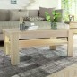 vidaXL Couchtisch Holzwerkstoff 110x65x48 cm Eiche vidaXL Couchtisch Holzwerkstoff 110x65x48 cm Eiche