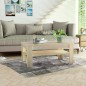 vidaXL Couchtisch Holzwerkstoff 110x65x48 cm Eiche vidaXL Couchtisch Holzwerkstoff 110x65x48 cm Eiche