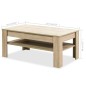 vidaXL Couchtisch Holzwerkstoff 110x65x48 cm Eiche vidaXL Couchtisch Holzwerkstoff 110x65x48 cm Eiche