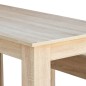 vidaXL 3-tlg. Essgruppe Tisch und Bänke Holzwerkstoff Eiche vidaXL 3-tlg. Essgruppe Tisch und Bänke Holzwerkstoff Eiche