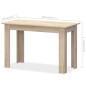 vidaXL 3-tlg. Essgruppe Tisch und Bänke Holzwerkstoff Eiche vidaXL 3-tlg. Essgruppe Tisch und Bänke Holzwerkstoff Eiche