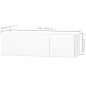 vidaXL TV-Schrank Holzwerkstoff 120x40x34 cm Hochglanz-Weiß vidaXL TV-Schrank Holzwerkstoff 120x40x34 cm Hochglanz-Weiß
