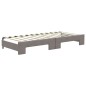 vidaXL Tagesbett Ausziehbar mit Matratzen Taupe 80x200 cm Stoff vidaXL Tagesbett Ausziehbar mit Matratzen Taupe 80x200 cm Stoff