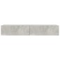 vidaXL TV-Schrank mit LED-Leuchten Betongrau 90x35x15,5 cm vidaXL TV-Schrank mit LED-Leuchten Betongrau 90x35x15,5 cm