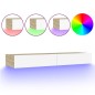 vidaXL TV-Schrank mit LED-Leuchten Weiß & Sonoma-Eiche 120x35x15,5 cm vidaXL TV-Schrank mit LED-Leuchten Weiß & Sonoma-Eiche 120x35x15,5 cm