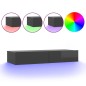 vidaXL TV-Schrank mit LED-Leuchten Hochglanz-Grau 90x35x15,5 cm vidaXL TV-Schrank mit LED-Leuchten Hochglanz-Grau 90x35x15,5 cm