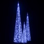vidaXL LED-Leuchtkegel-Set Acryl Deko Blau 60/90/120cm vidaXL LED-Leuchtkegel-Set Acryl Deko Blau 60/90/120cm