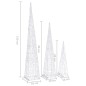 vidaXL LED-Leuchtkegel-Set Acryl Deko Blau 60/90/120cm vidaXL LED-Leuchtkegel-Set Acryl Deko Blau 60/90/120cm