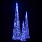 vidaXL LED-Leuchtkegel-Set Acryl Deko Blau 30/45/60 cm vidaXL LED-Leuchtkegel-Set Acryl Deko Blau 30/45/60 cm