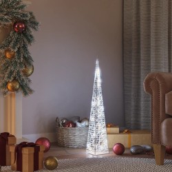 vidaXL LED-Leuchtkegel Acryl Deko Kaltweiß 60 cm  
