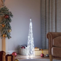 vidaXL LED-Leuchtkegel Acryl Deko Kaltweiß 90 cm