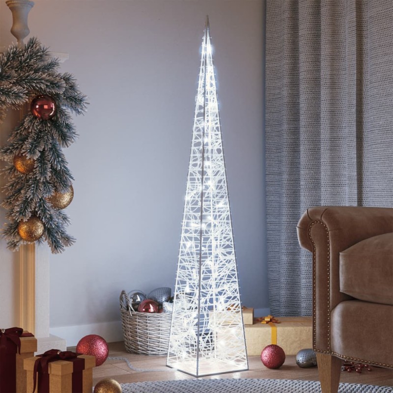 vidaXL LED-Leuchtkegel Acryl Deko Kaltweiß 120 cm vidaXL LED-Leuchtkegel Acryl Deko Kaltweiß 120 cm