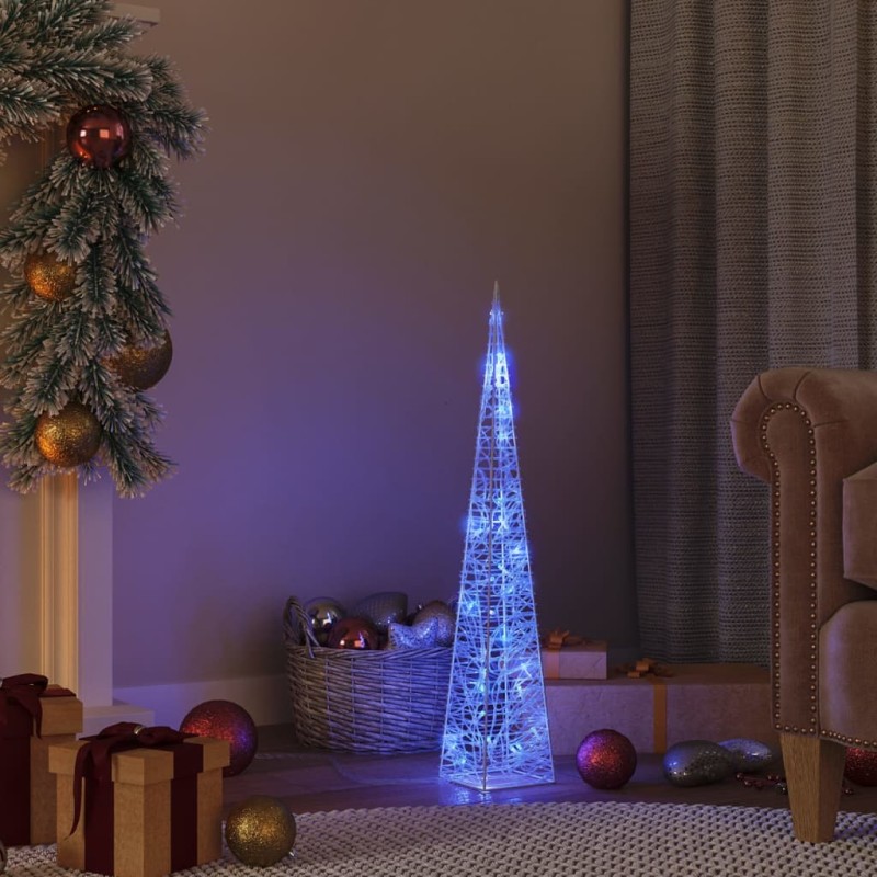 vidaXL LED-Leuchtkegel Acryl Deko 60 cm Blau vidaXL LED-Leuchtkegel Acryl Deko 60 cm Blau