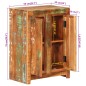 vidaXL Sideboard 55x33x75 cm Altholz Massiv vidaXL Sideboard 55x33x75 cm Altholz Massiv