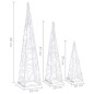 vidaXL LED-Leuchtkegel-Set Acryl Deko Warmweiß 30/45/60 cm vidaXL LED-Leuchtkegel-Set Acryl Deko Warmweiß 30/45/60 cm