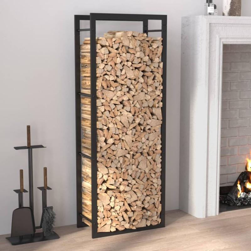 vidaXL Brennholzregal Mattschwarz 50x28x132 cm Stahl vidaXL Brennholzregal Mattschwarz 50x28x132 cm Stahl