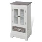 vidaXL Vitrine mit 2 Türen und 1 Schublade Weiß Holz vidaXL Vitrine mit 2 Türen und 1 Schublade Weiß Holz