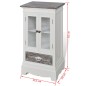 vidaXL Vitrine mit 2 Türen und 1 Schublade Weiß Holz vidaXL Vitrine mit 2 Türen und 1 Schublade Weiß Holz