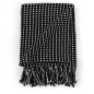 vidaXL Überwurf Baumwolle Kariert 220x250 cm Schwarz vidaXL Überwurf Baumwolle Kariert 220x250 cm Schwarz