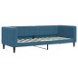 vidaXL Tagesbett Ausziehbar mit Matratzen Blau 80x200 cm Samt vidaXL Tagesbett Ausziehbar mit Matratzen Blau 80x200 cm Samt
