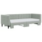 vidaXL Tagesbett Ausziehbar mit Matratzen Hellgrau 80x200 cm Samt vidaXL Tagesbett Ausziehbar mit Matratzen Hellgrau 80x200 cm Samt