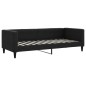 vidaXL Tagesbett Ausziehbar mit Schubladen Schwarz 80x200 cm Stoff vidaXL Tagesbett Ausziehbar mit Schubladen Schwarz 80x200 cm Stoff