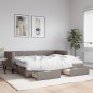 vidaXL Tagesbett Ausziehbar mit Schubladen Taupe 80x200 cm Stoff vidaXL Tagesbett Ausziehbar mit Schubladen Taupe 80x200 cm Stoff