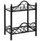 vidaXL Nachttische 2 Stk. Stahl und Hartglas 45 x 30,5 x 60 cm Schwarz vidaXL Nachttische 2 Stk. Stahl und Hartglas 45 x 30,5 x 60 cm Schwarz