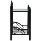 vidaXL Nachttische 2 Stk. Stahl und Hartglas 45 x 30,5 x 60 cm Schwarz vidaXL Nachttische 2 Stk. Stahl und Hartglas 45 x 30,5 x 60 cm Schwarz