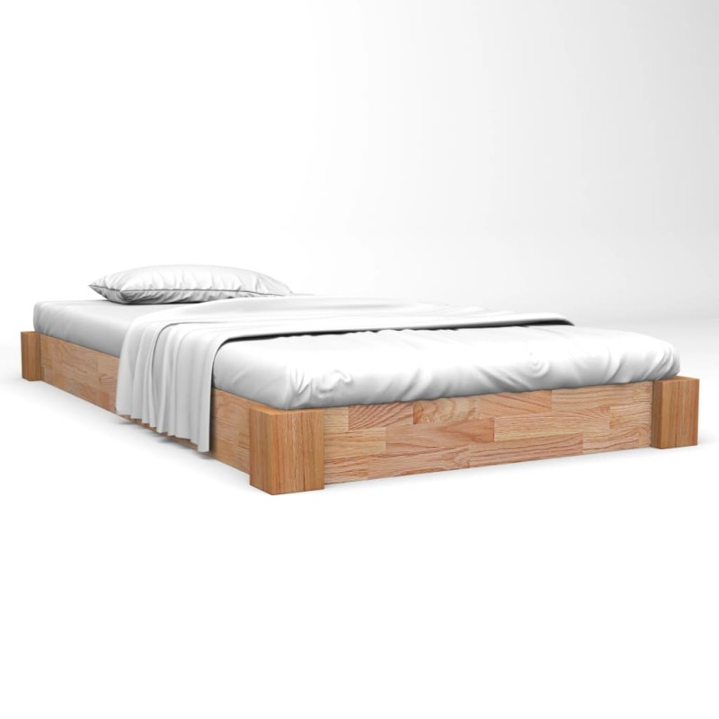vidaXL Massivholzbett Eiche 90x200 cm vidaXL Massivholzbett Eiche 90x200 cm