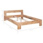 vidaXL Massivholzbett Eiche 140x200 cm vidaXL Massivholzbett Eiche 140x200 cm