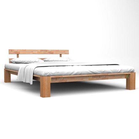vidaXL Massivholzbett Eiche 160x200 cm