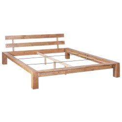 vidaXL Massivholzbett Eiche 160x200 cm