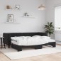 vidaXL Tagesbett Ausziehbar mit Matratzen Schwarz 80x200 cm Samt vidaXL Tagesbett Ausziehbar mit Matratzen Schwarz 80x200 cm Samt