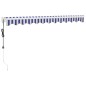vidaXL Elektrische Markise mit Kurbel Blau und Weiß 3x2,5 m vidaXL Elektrische Markise mit Kurbel Blau und Weiß 3x2,5 m
