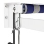 vidaXL Elektrische Markise mit Kurbel Blau und Weiß 3x2,5 m vidaXL Elektrische Markise mit Kurbel Blau und Weiß 3x2,5 m
